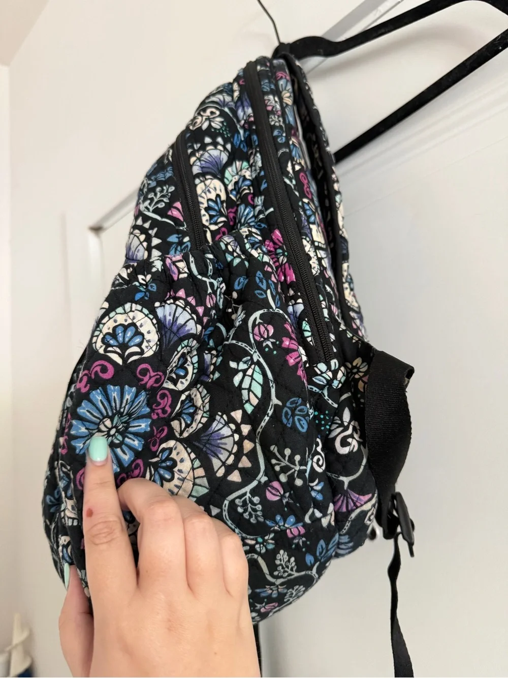 Vera Bradley Iconic Campus Backpack in the Bramble floral pattern